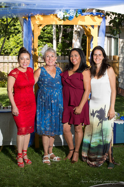 4 female guests at a wedding in Terrace BC