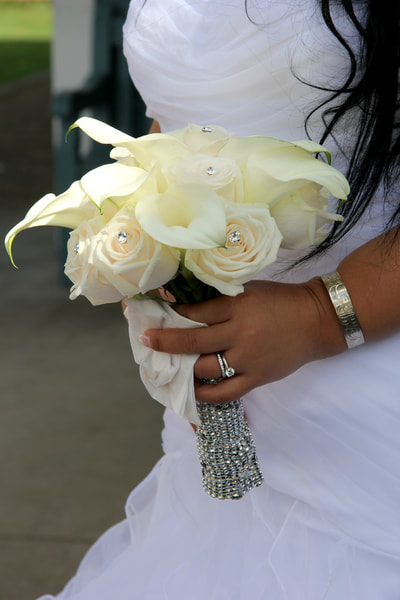 White floral bouquet by wedding planner in Terrace BC