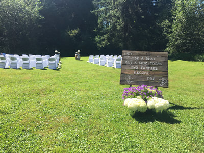 Danielle and Brendan Chesterman's Wedding Aug. 5 2017 - outdoor seating venue