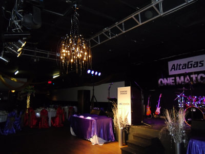 stage setting at a corporate event