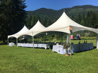 Danielle and Brendan Chesterman's Wedding Aug. 5 2017, tent set up.