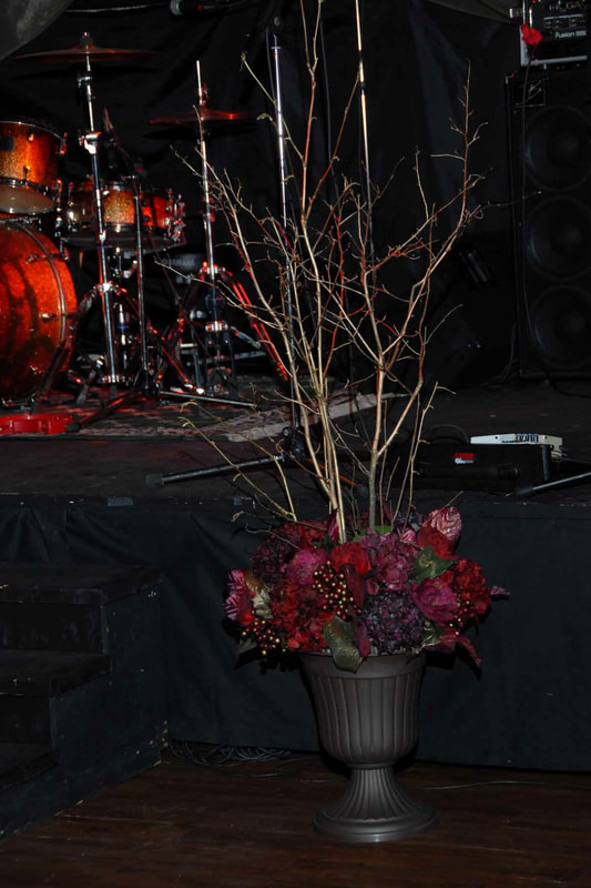 Decorative flowers and plants for a corporate event