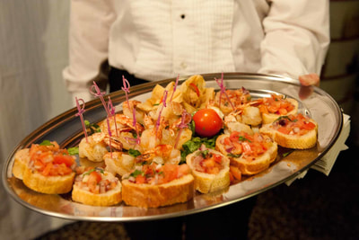 appetizers at a corporate event