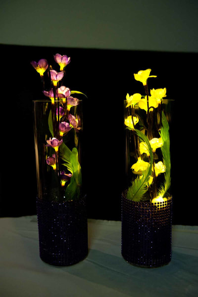 floral decorations at a corporate event