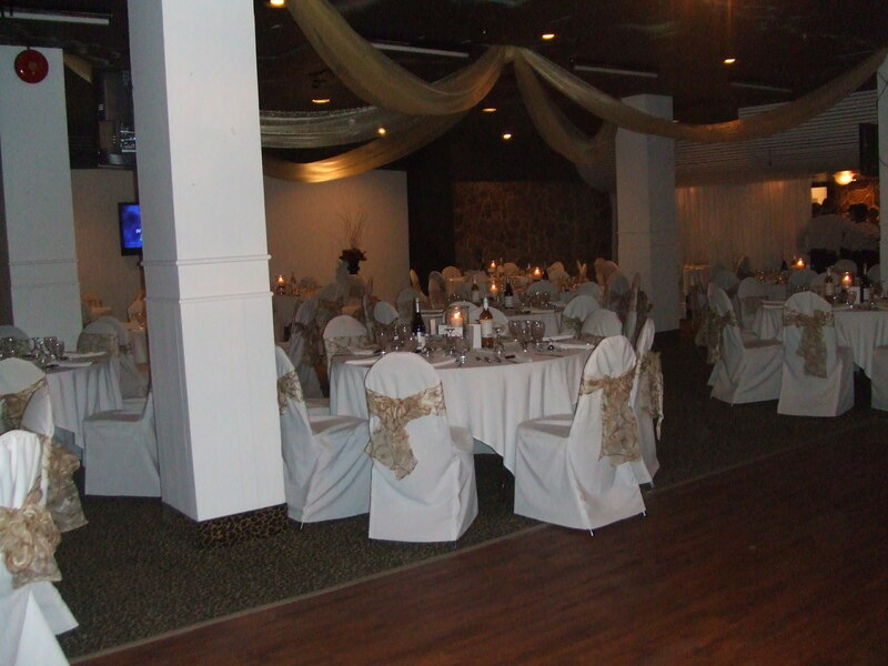 White Linen Table Setting For Corporate Events in Terrace BC
