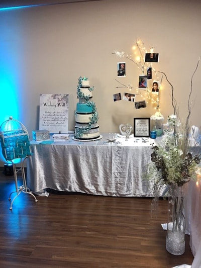 Cake Table at a wedding in Terrace BC