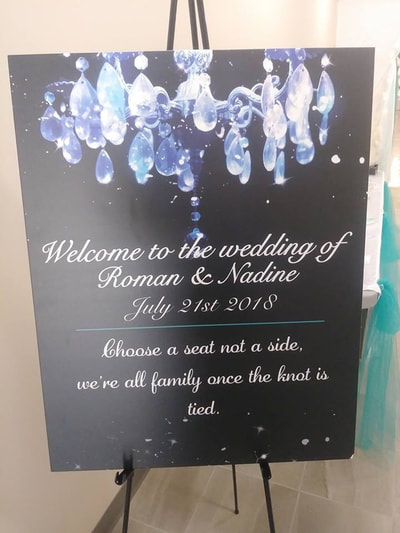 Wedding sign by a Wedding Planner in Terrace BC