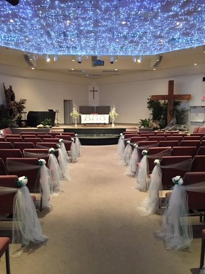 Wedding ceremony aisle in Terrace BC