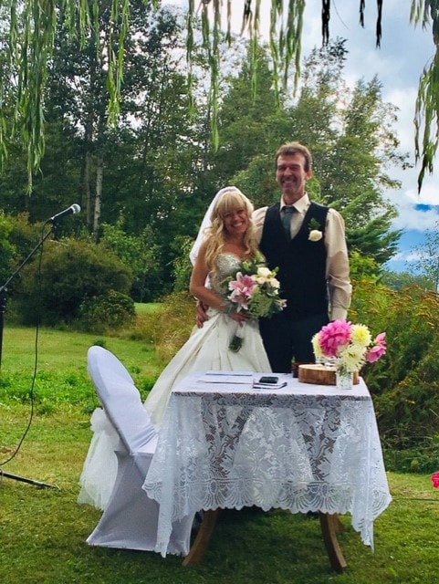 Bride and Groom speech at a wedding in Terrace BC