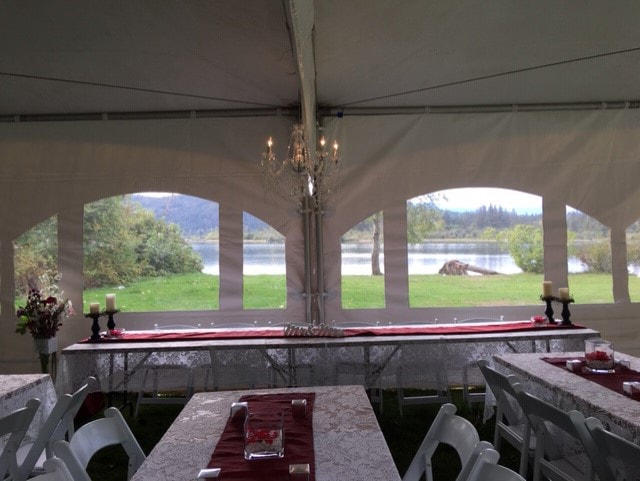 dining tables with river front views in Terrace BC