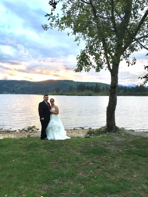 Bride and groom in Terrace BC