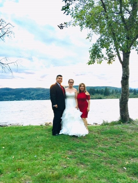 Bride, groom and event planner in Terrace BC